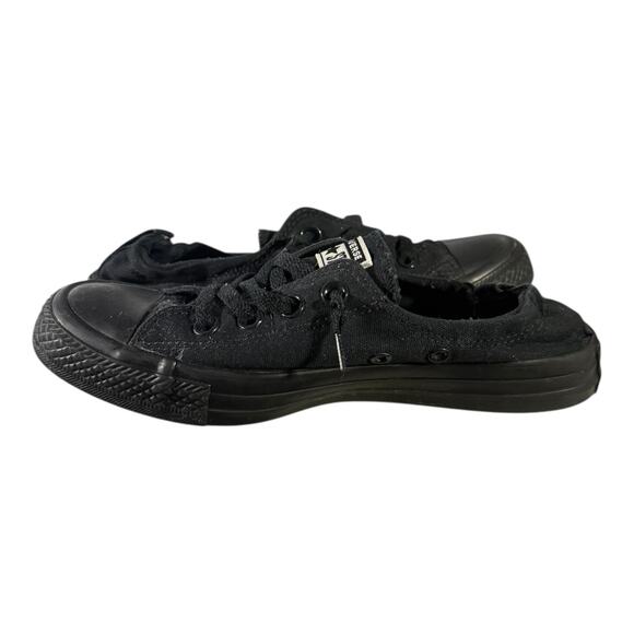 Converse Chuck Taylor's All-Star triple black canvas low-top sneakers Women’s 8 - Picture 7 of 9